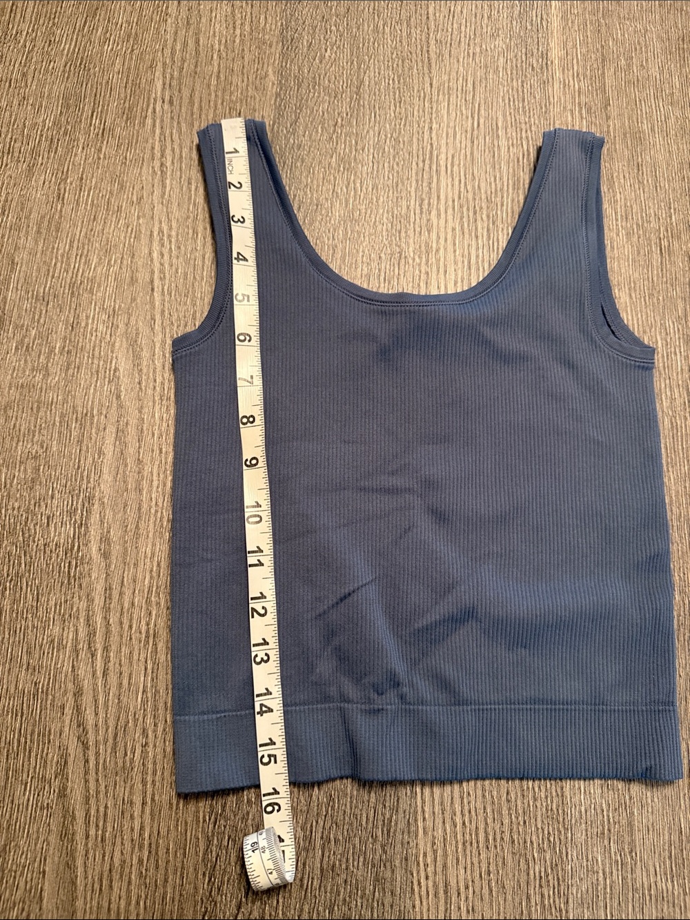 Athleta Girls Blue Ribbed Tank Top - Picture 6 of 6